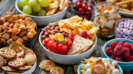 A photo of healthy snacks
