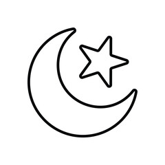 Cresent Moon Vector icon