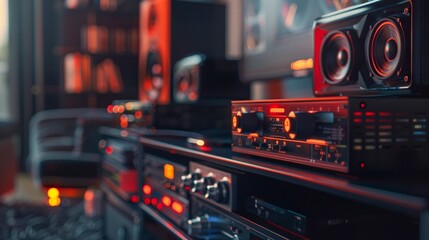 A photo of home theater systems