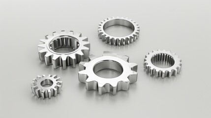Precision Engineering Metallic Gears in Various Sizes and Designs for Industrial Applications