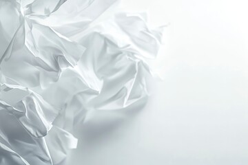 Obraz premium White Silk Fabric Flowing Creates a Soft and Elegant Background