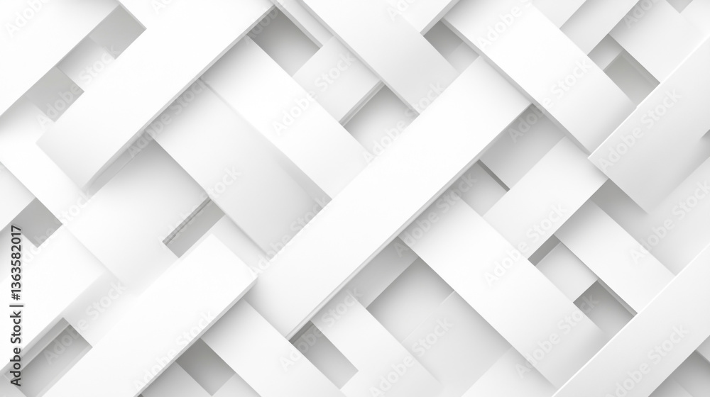 Poster abstract white background with overlapping rectangular shapes creating a modern design element