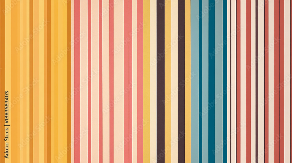 Poster abstract background featuring a pattern of vertical stripes in various colors and thicknesses