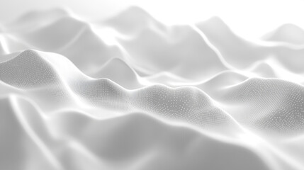 Obraz premium Abstract wavy white surface with subtle texture and soft lighting creating a smooth landscape