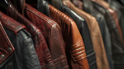 Obraz premium A photo of leather jackets