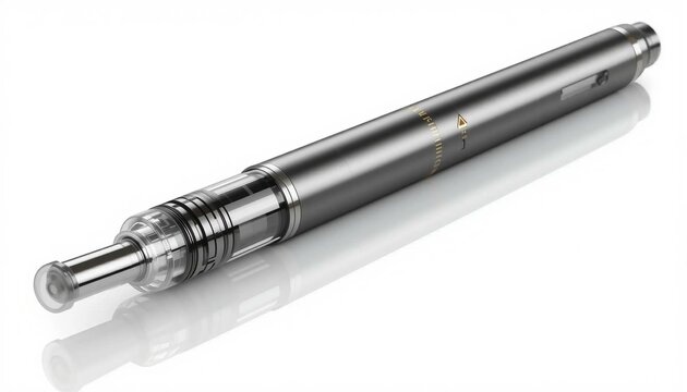 Clipart 3D d&rsquo;une cigarette &eacute;lectronique isol&eacute;e sur fond blanc. Fumer campagne pr&eacute;vention tabac.