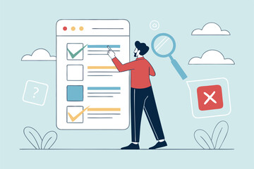 Search or discover new information, find new job or career available, research and analyze information, SEO website optimization, searching concept, businessman search new job on virtual search box.
