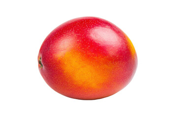 Fototapeta premium Vibrant ripe mango on black background highlighting smooth texture, cut out