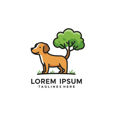 Dog and Tree Logo Design