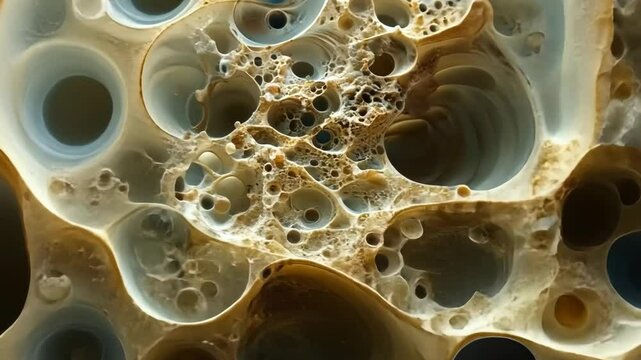 Hollowed-out sandstone reveals intricate patterns etched by wind and water over centuries