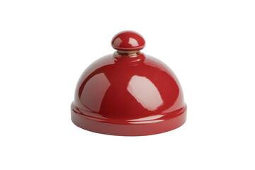Obraz premium Red metallic bell with glossy finish reflecting light, cut out