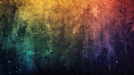 Fototapeta premium Grunge texture with colorful gradient and splatters of paint. Great backdrop for vintage designs and colorful presentation.