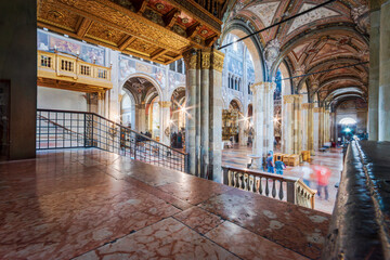Obraz premium Parma, Italy. The capital of food of Italy is full of artistic gems, like St. John Baptistery and St. Mary Basilica.