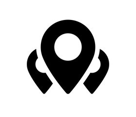 Location pin icon. Map place markers graphic design