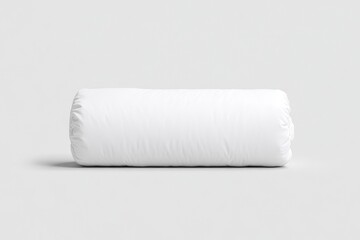 Fototapeta premium Cylindrical white pillow, simple and neutral