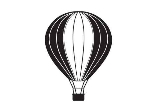 recommend clip art: Hot air balloon silhouette vector