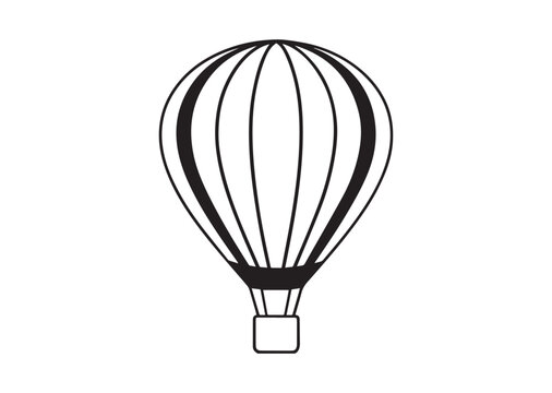 recommend clip art: Hot air balloon silhouette vector