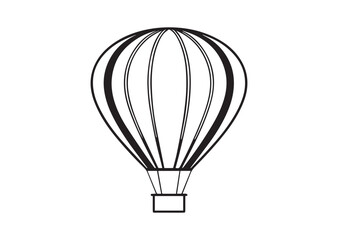Obraz premium Hot air balloon silhouette vector