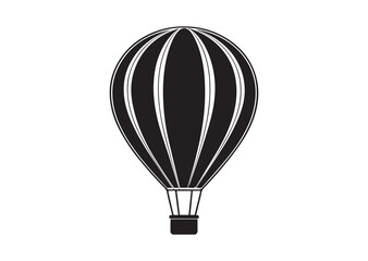 Obraz premium Hot air balloon silhouette vector
