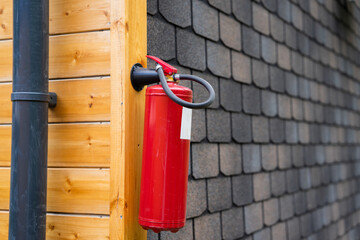 Red Fire Extinguishers in Recreation Area