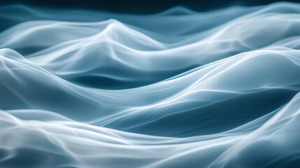 Obraz premium Abstract blue and white waves flowing gently across the frame creating a calming and serene effect