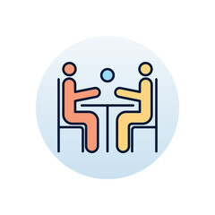 Colleagues Meeting Vector icon