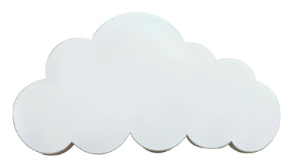 Obraz premium Decorative cloud shape mirror home indoor minimalist style isolated on transparent background