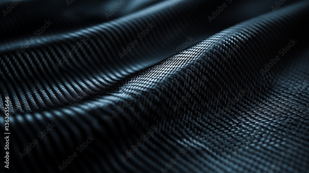 Poster close up shot of dark woven fabric with subtle light play creating a textured appearance overall