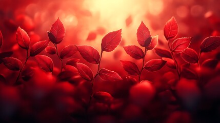 Autumn Leaves in Warm Light