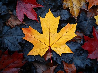 Autumn Leaves on Forest Floor