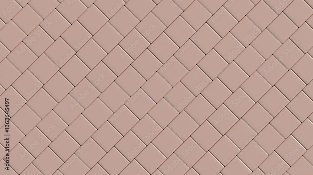 Poster abstract 3d render, mocha-toned geometric grid with flowing motion, seamless looped animation for st