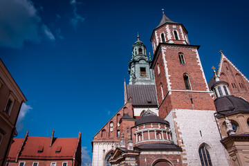 Fototapeta premium The Wawel Royal Castle in Cracow, Poland. A centuries-old residence of kings.