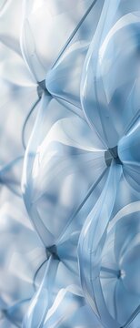 Close-up of an ETFE cushion facade with soft diffused light a translucent surface from pneumatic architecture some technical photo scratches.
