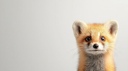   Close-up photo of a tiny creature expressing surprise, set against a pure white backdrop