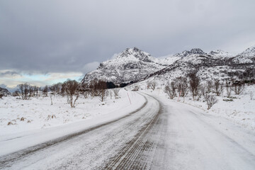 Fototapeta premium Sunrise and or sunset in the Lofoten Islands (Norway)