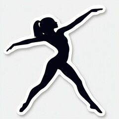 contour-cut sticker Pilates aesthetic quality of the beautiful, 3d rendering, design sticker, vector art sticker, high resolution, detailed, on white background generated AI