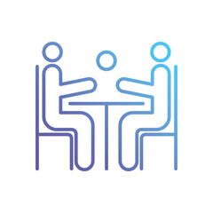 Colleagues Meeting Vector icon