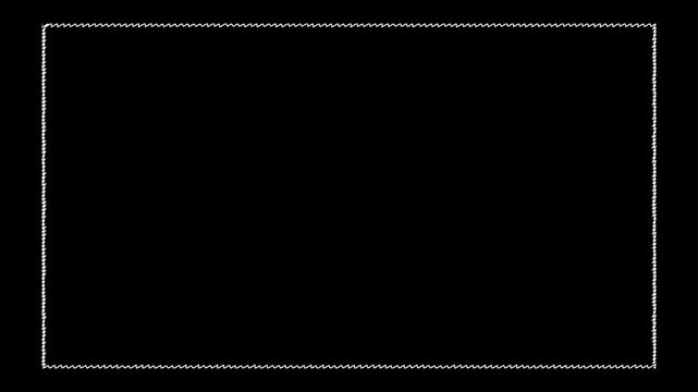 Animated scribble frame on black background
