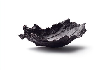 Dark Textured Bowl Isolated on White Background - Modern Home Decor