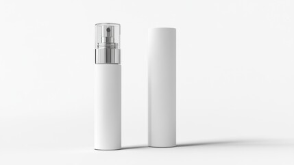 Blank Spray Bottles Mockup on White Background