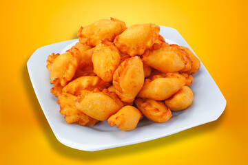 Cheese and meat angu pastry mush Brazilian snack
