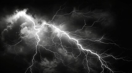 Electric beauty reigns as lightning dances across the darkened sky.