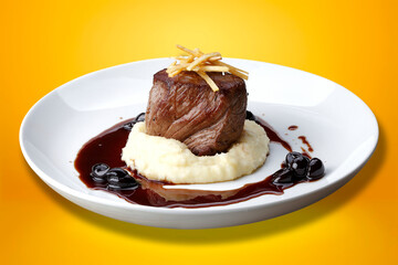 Filet mignon with mashed