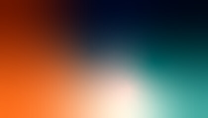Blurred Gradient with a Combination of Orange and Teal Shades