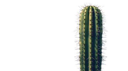 A vibrant cactus with sharp spines standing tall against a black background ideal for nature a