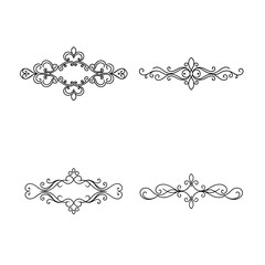 set of decorative elements