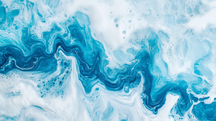 Naklejka premium Acrylic paint texture swirling and mixing in a marble pattern