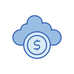 Cloud Cost Vector icon