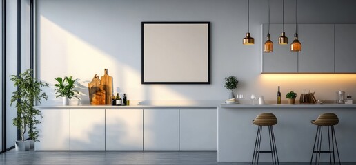 Modern minimalist kitchen interior
