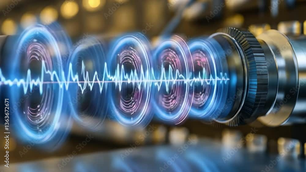 Poster abstract science & technology: a visually captivating depiction of cutting-edge science and technolo